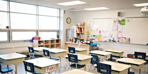 classroom of a daycare center without children and teacher