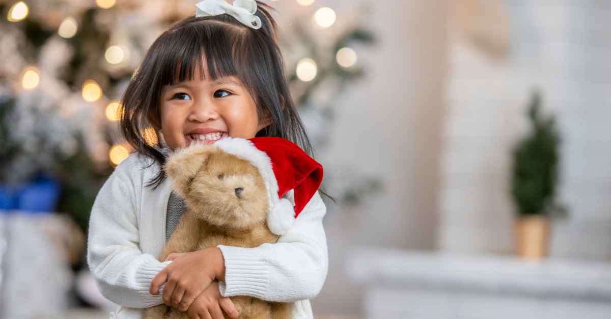 A child at Christmas